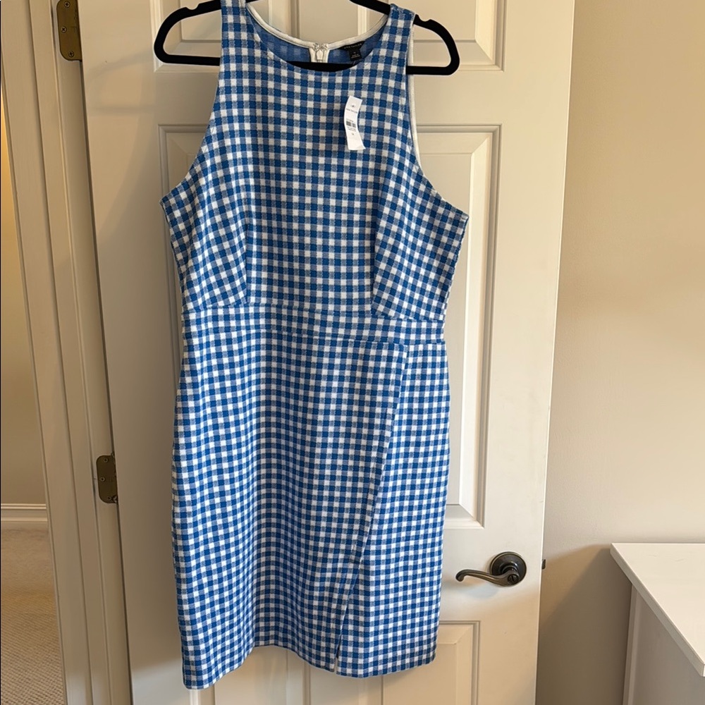 Ann Taylor Blue and White Patterned Dress NWT